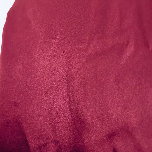 Vintage 90s Victoria Secret Size S Satin Sleep Shirt Burgundy Red Button Up - Picture 14 of 16